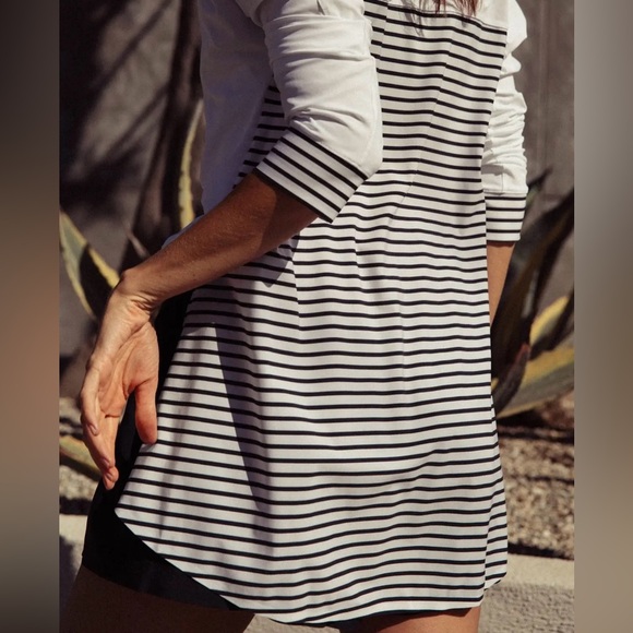 ADAY Something Borrowed Shirt in Breton Stripes Size Small - Picture 1 of 11